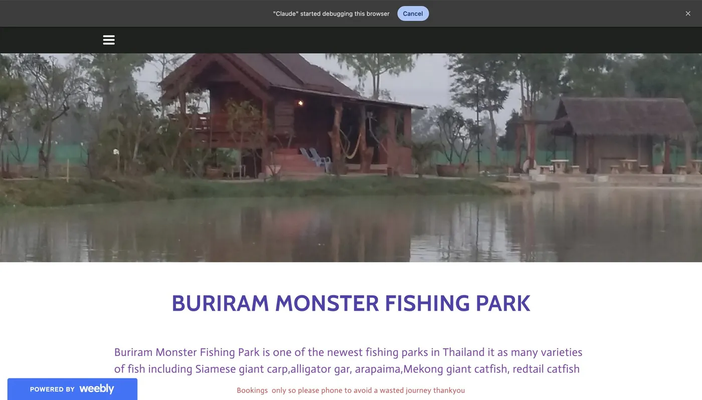 Buriram Monster Fishing Park — the old website