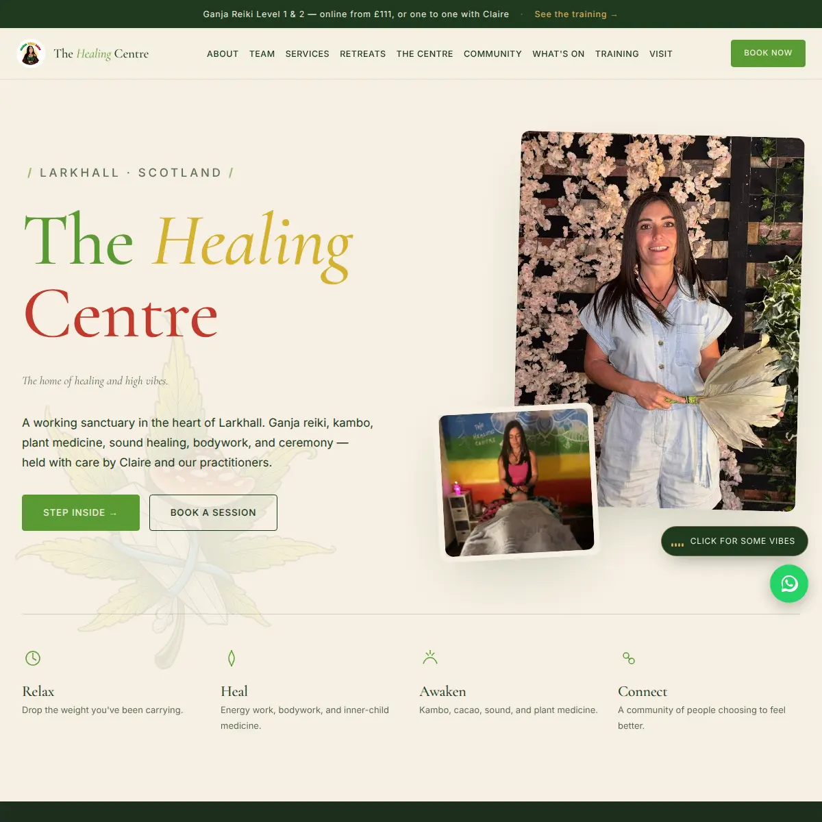 The Healing Centre homepage — Larkhall, Scotland
