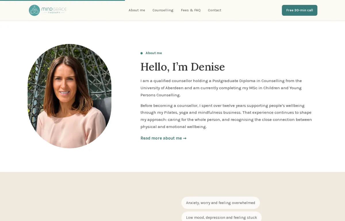 Mind Grace Therapy — Hello, I'm Denise